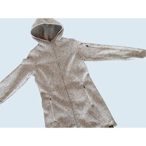 LL BEAN Tunic Full Zip Sweater Fleece Hoodie Grey Size XS